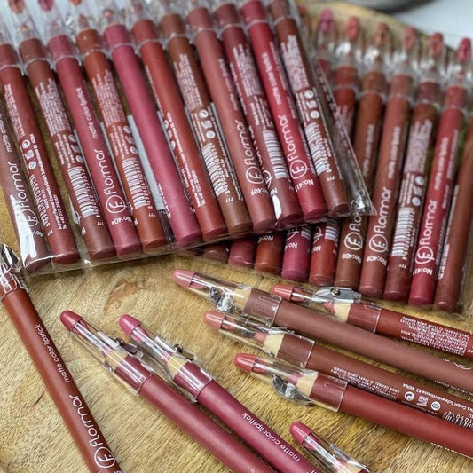 Flormar Waterproof Lip Pencil Set Of 12 โ Long Lasting, High Quality Lip Liners In Assorted Shades