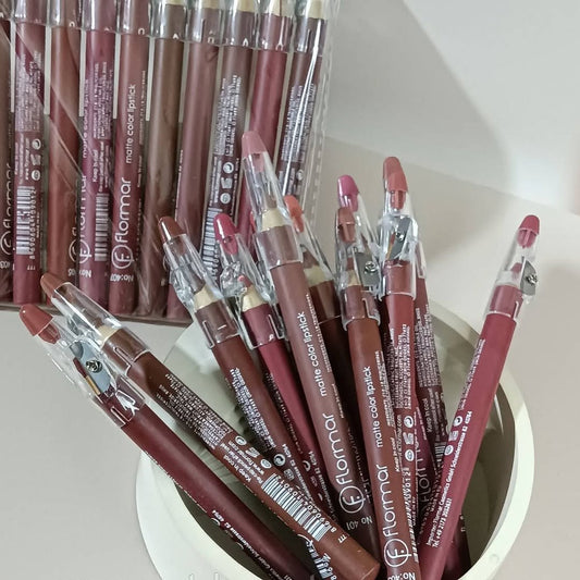 Flormar Waterproof Lip Pencil Set Of 12 โ Long Lasting, High Quality Lip Liners In Assorted Shades